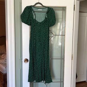 Soft and feminine polka dot reformation dress